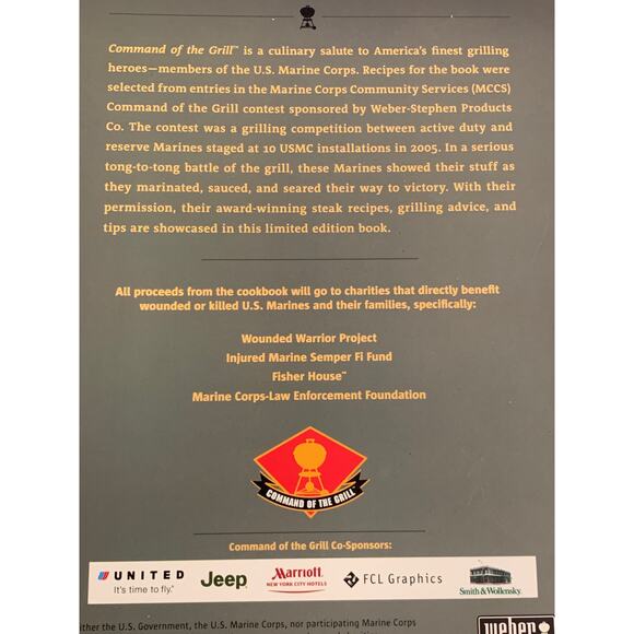 Weber Presents Command of the Grill A Salute to Steak Cookbook Marines Grilling - Picture 4 of 11